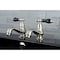 Kingston Brass KS1108PKL Basin Tap Faucet W/ Cross Handle, Brushed Nickel KS1108PKL - alternate 2